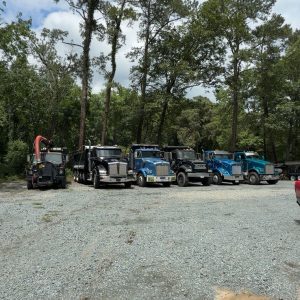 Mad Duck Construction hauling dump trucks