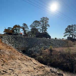 Pipe installation with erosion control